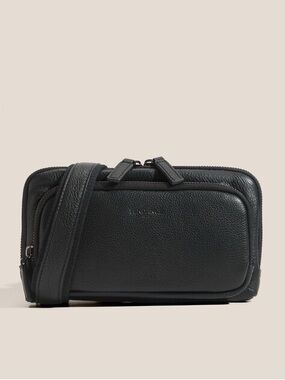 Gerard Henon black leather crossbody bag
